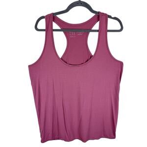 Vie Active Pink Mauve Modal Scoop Neck Racerback Soft Stretchy Athletic Tank XL